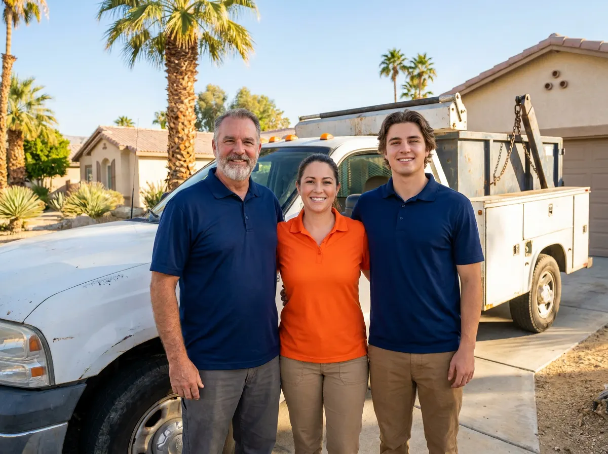 Junk Be Gone Dumpster Rentals dumpster rentals service team in Palm Springs, CA